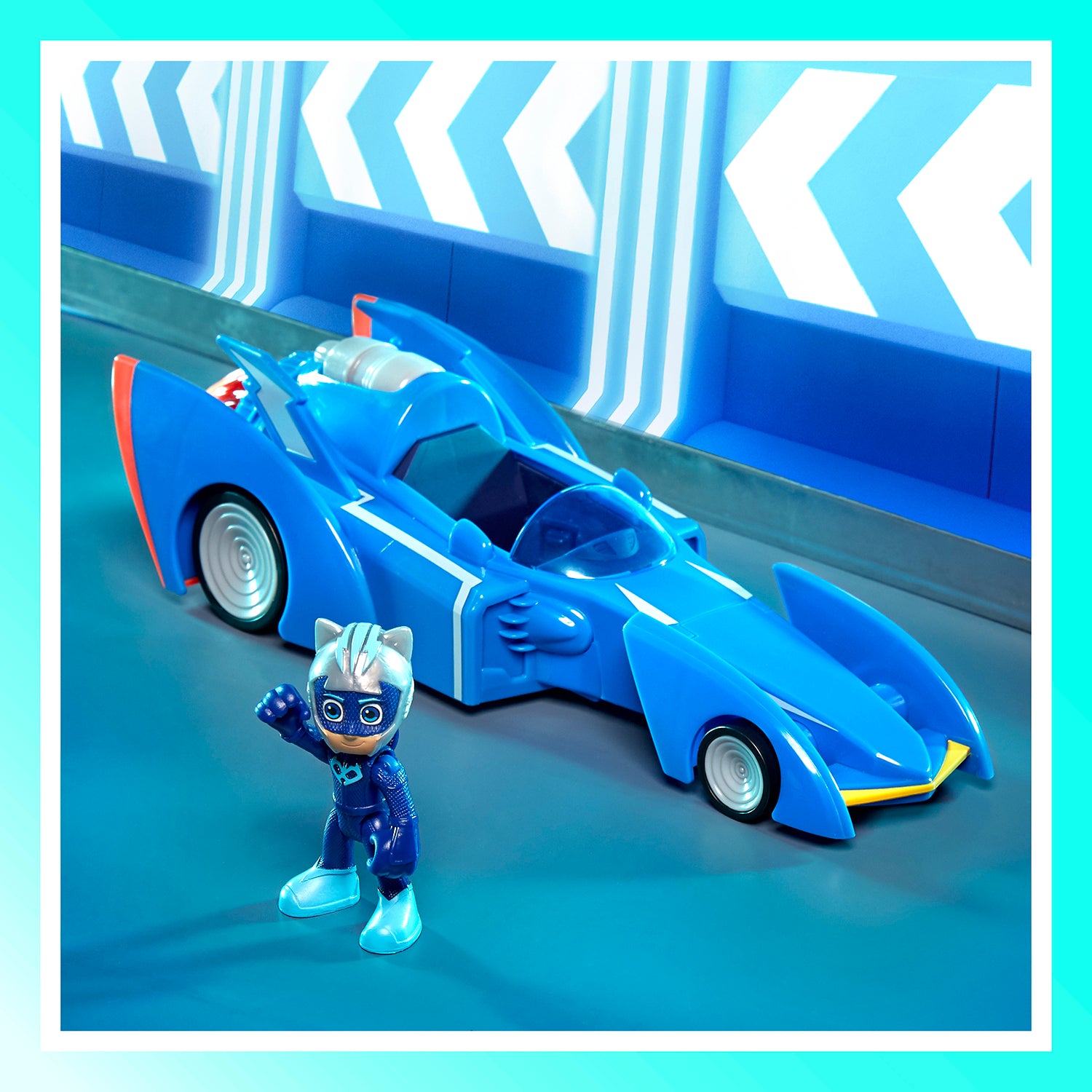 HASBRO - PJ Masks Super pigiamini Cat Racer Veicolo con luci e suoni